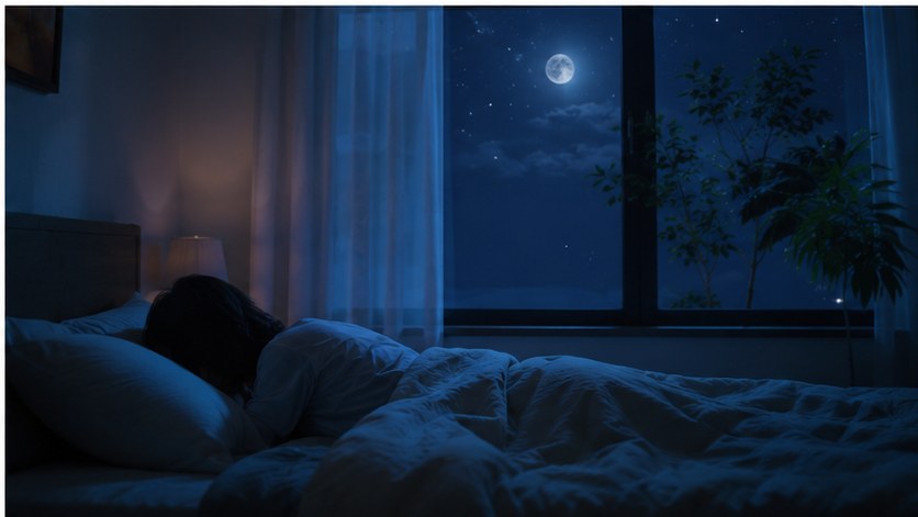 深夜の動作音から解放され静かに眠る寝室