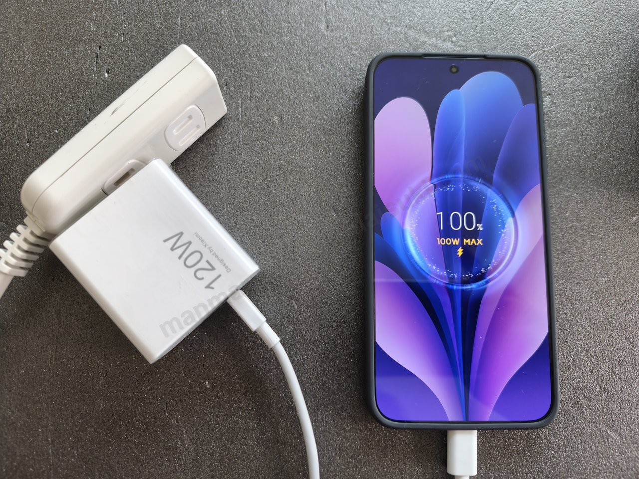 Xiaomi 17T Pro 偽物120W充電器 MDY-13-ED 100W MAX 表示